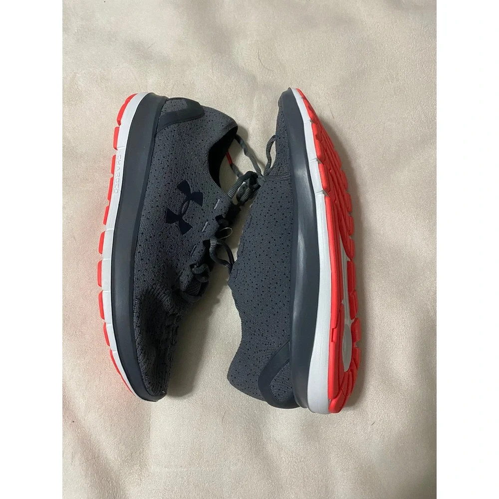 Under Armour Charged Impulse Mens Running Shoes Grey Red 3021950-103 Size 11.5